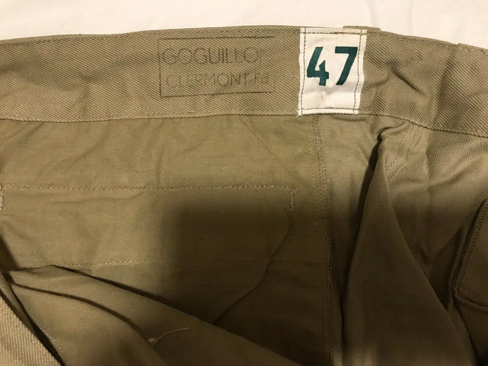 Genuine French Army Vintage Cotton Chino Khaki Short New - Image 3
