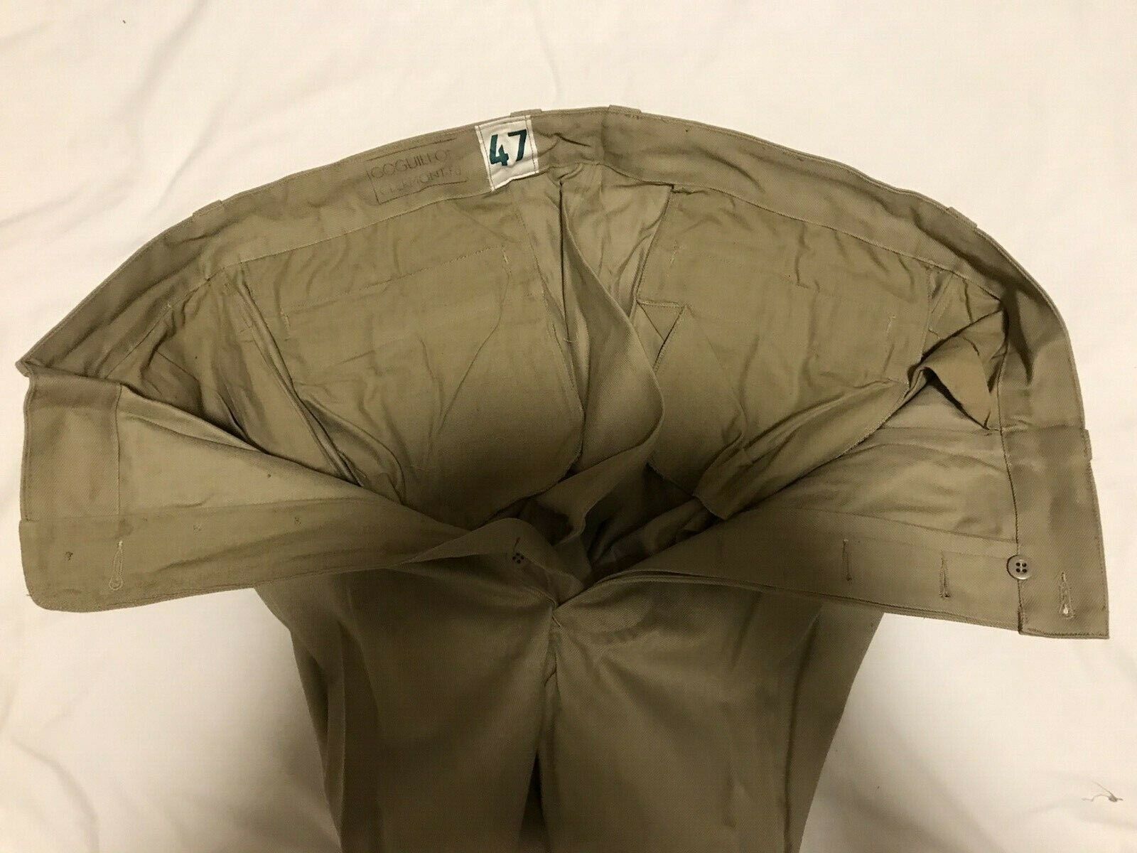 Genuine French Army Vintage Cotton Chino Khaki Short New - Image 5