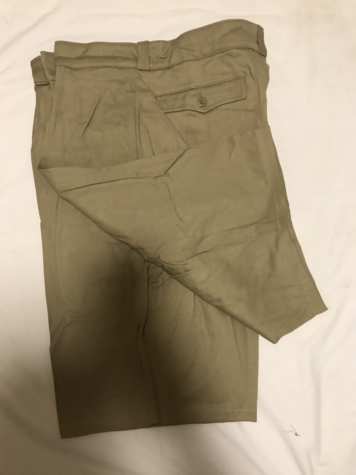 Genuine French Army Vintage Cotton Chino Khaki Short New - Image 6