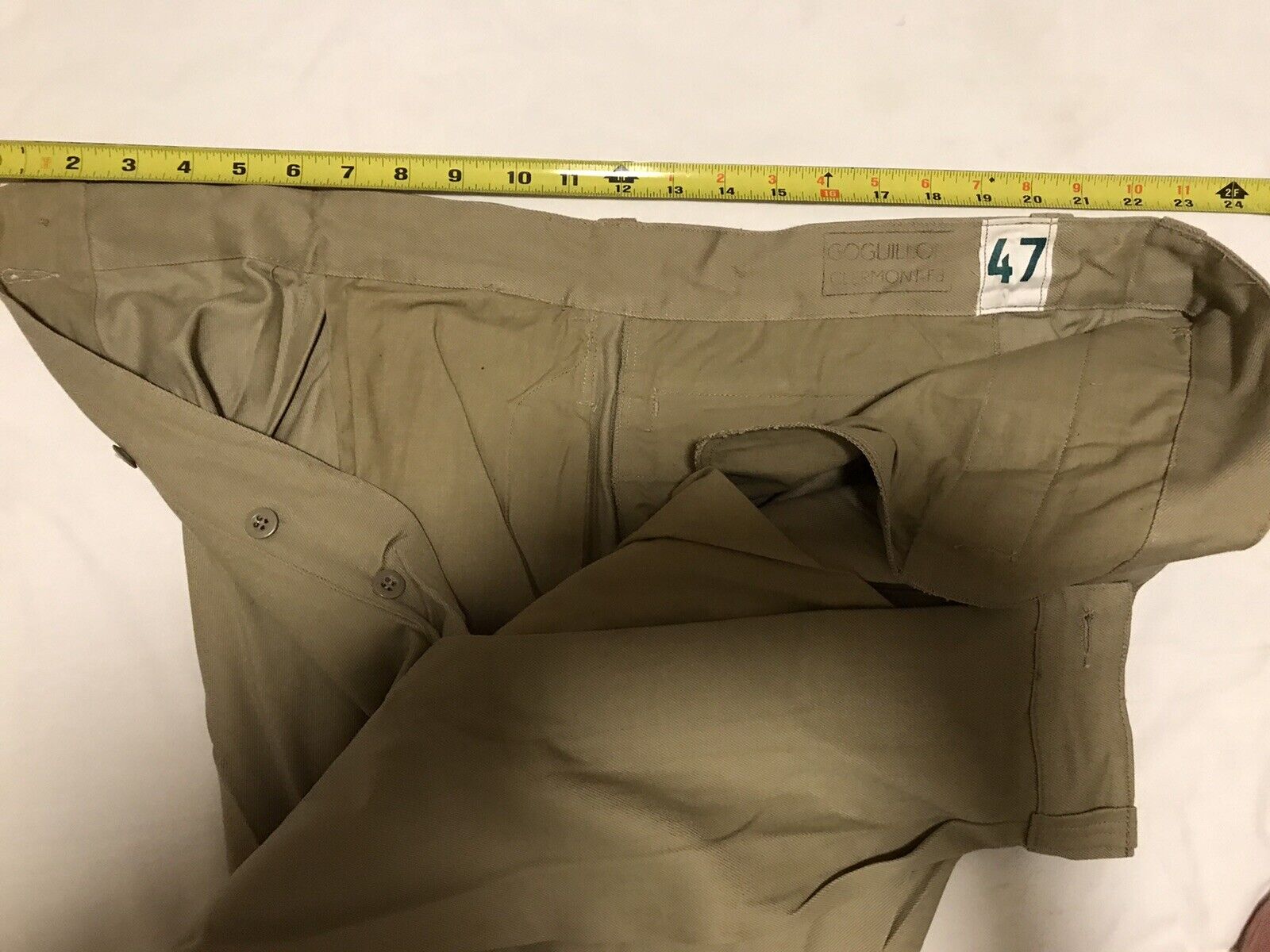 Genuine French Army Vintage Cotton Chino Khaki Short New - Image 7